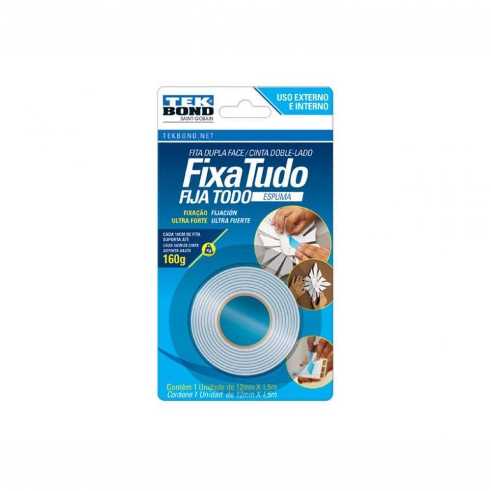 Fita Espuma Dupla Face Tekbond 12Mm 1,5M Blister - 1