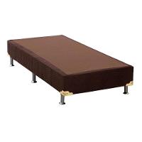 Cama Box Base Solteiro Universal Suede Brown (88x188x30) - Ortobom