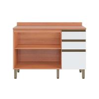 Balcão de Cozinha Modulado Macadâmia 120cm 2 Portas 3 Gavetas Freijo/Grafite - Telasul - 5