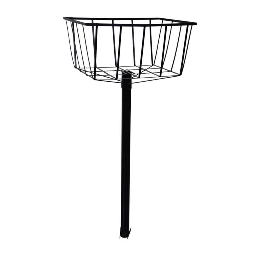 Lixeira De Rua Calçada Parque Cesto Fundo Preta 129x60x45cm. - 1
