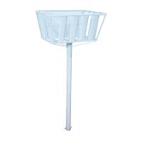 Lixeira Rua Calçada Popular Cesto Fundo Branca 129x60x45cm. - 1