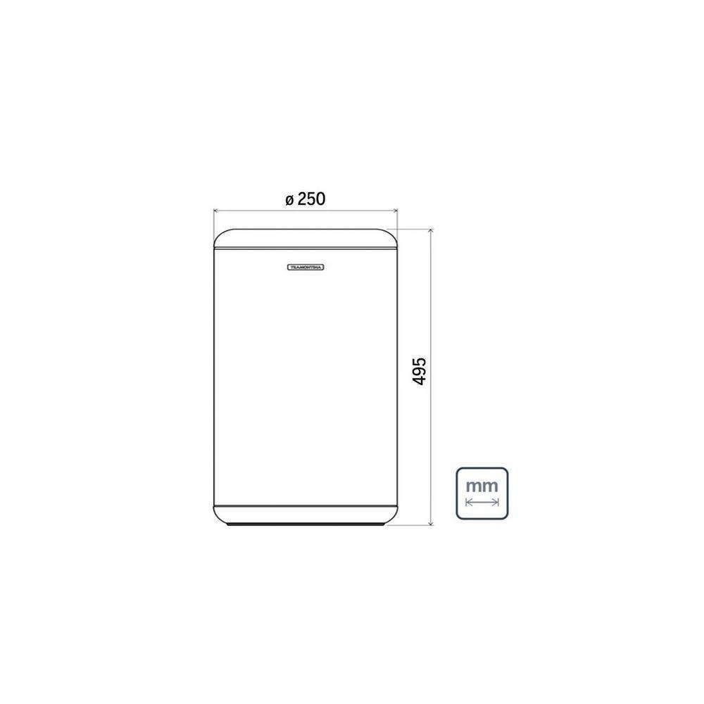 Lixeira Inox Cápsula Com Acabamento Scotch Brite E Aro E Base Em Polipropileno 23 L - 2