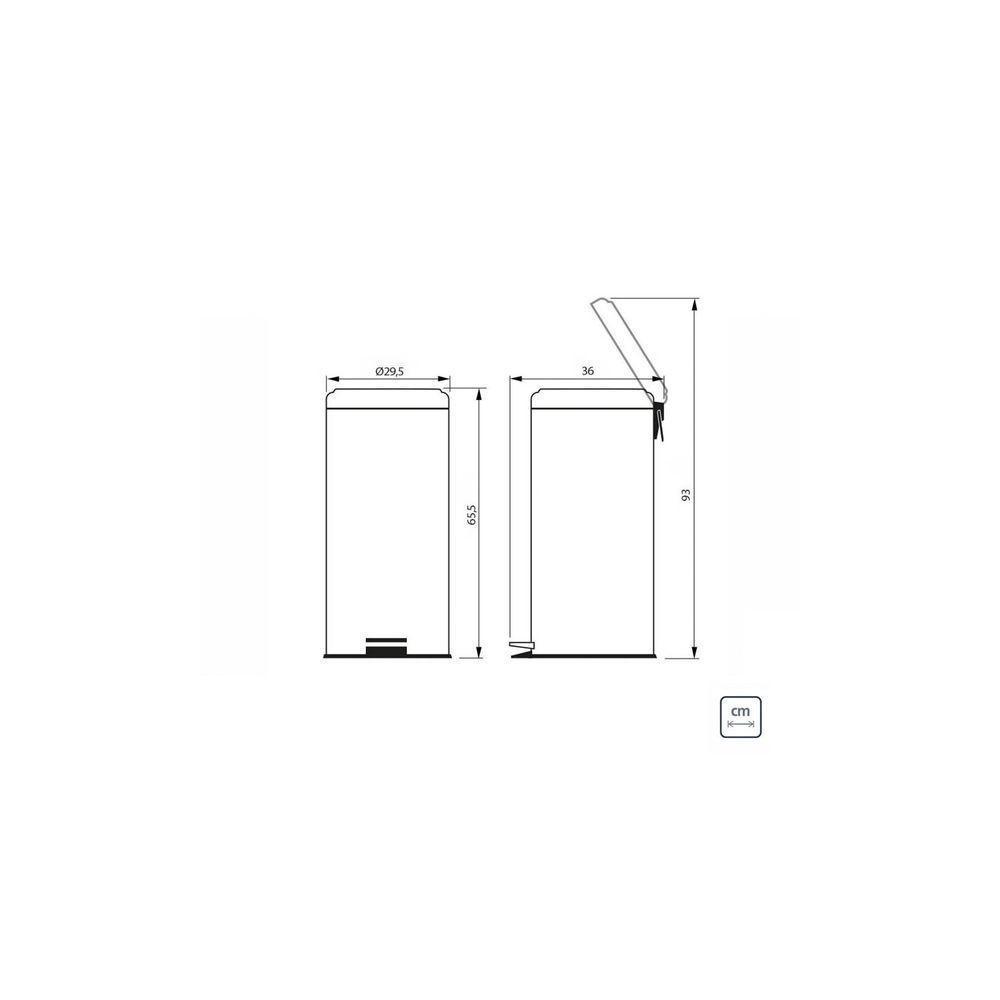 Lixeira Inox Com Pedal Brasil Plus Com Acabamento Scotch Brite E Balde Interno Removível - 3