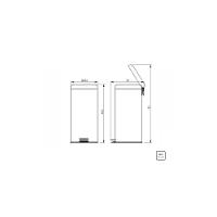 Lixeira Inox Com Pedal Brasil Plus Com Acabamento Scotch Brite E Balde Interno Removível - 3