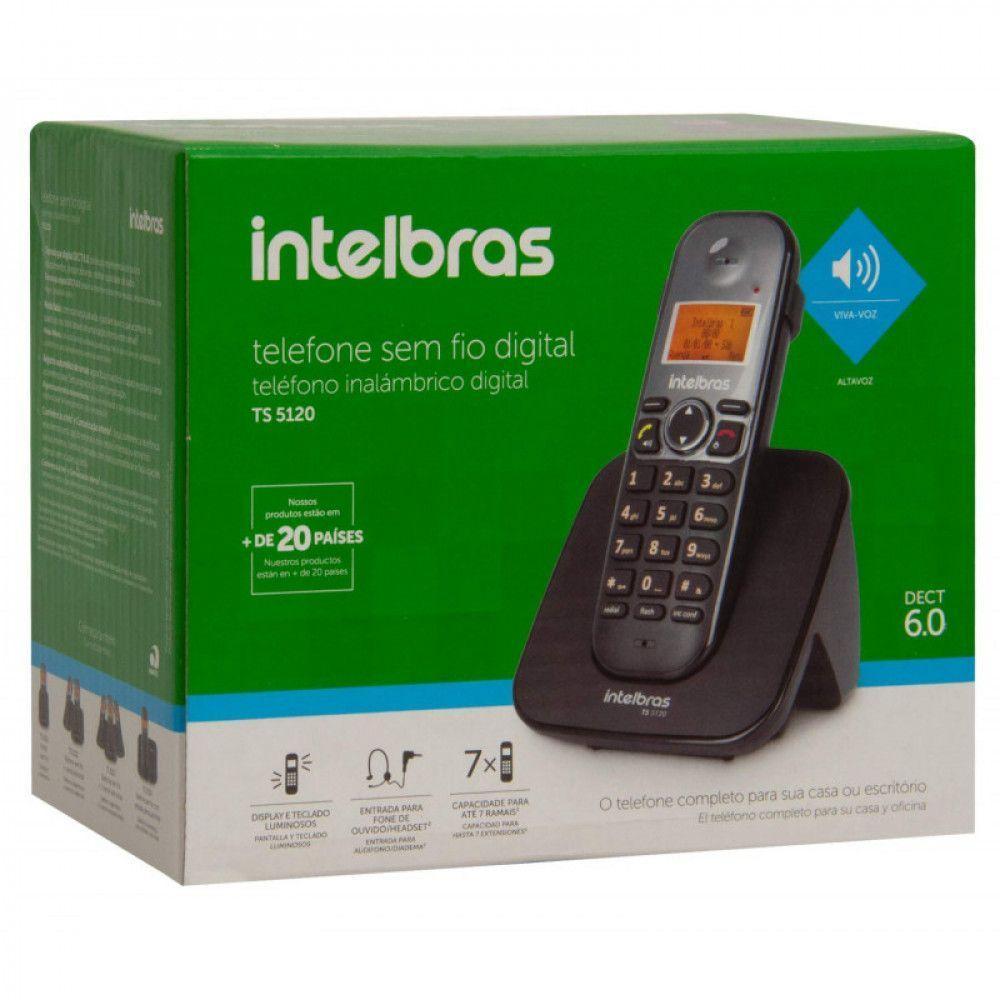 Telefone Intelbras S/fio Ts5120 Id Preto - 2