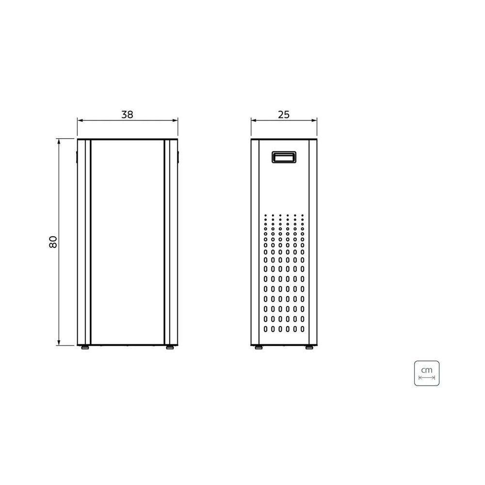 Lixeira Tramontina Sassari 65 Litros Em Aço Inox Sem Tampa - 2