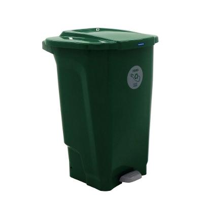 Lixeira Tramontina T-force Coleta Seletiva Vidro Em Polipropileno Verde 100 L Tramontina