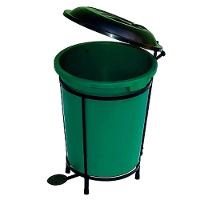 Lixeira Plástica Em Suporte De Ferro Com Pedal 15 Litros - 1