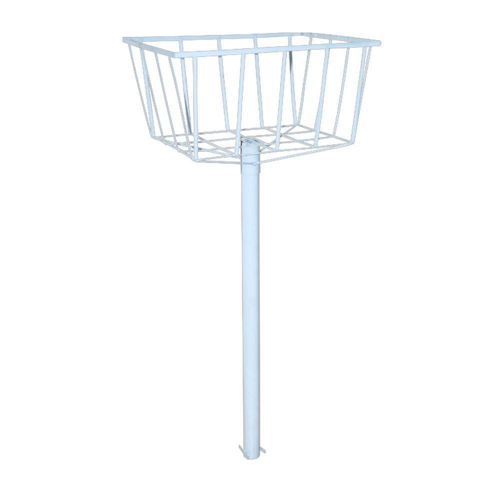 Lixeira De Rua Calçada Parque Cesto Fundo Branca 129x60x45cm. - 1