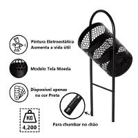 Kit 3 Lixeiras Para Pátios Parques Redonda Em Tela De Moeda. - 2