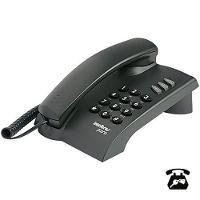 Telefone Pleno Preto C/ Chave Funções Flash Redial Mute Opçã - 1