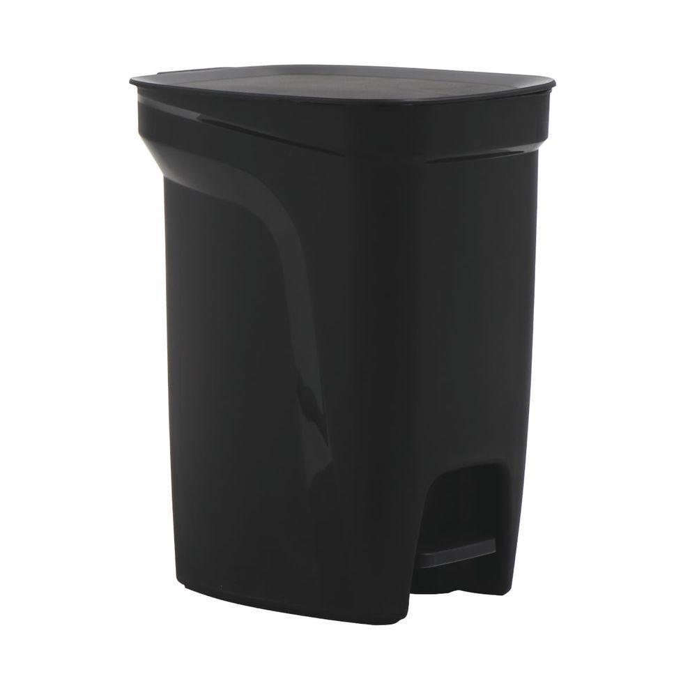 Lixeira Tramontina Compact 10 L Em Polipropileno Preto Com Haste Em Aço Galvanizado - 1