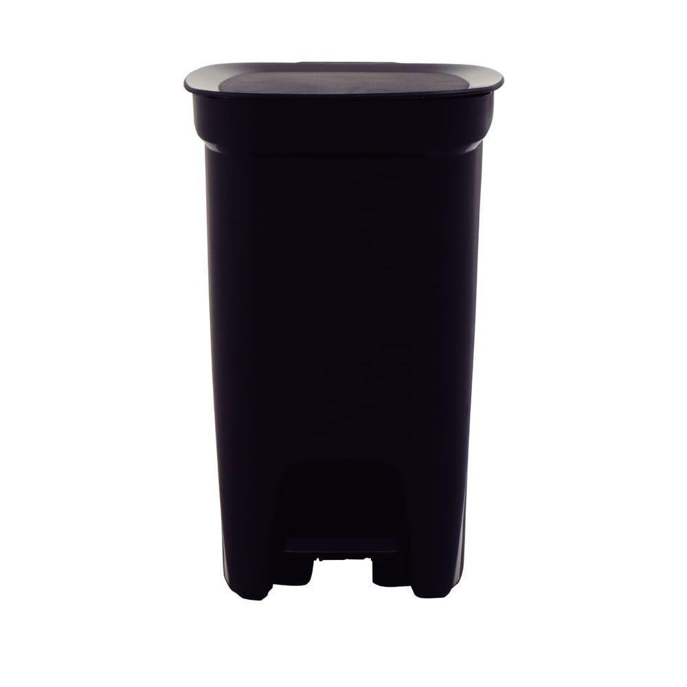 Lixeira Tramontina Compact 10 L Em Polipropileno Preto Com Haste Em Aço Galvanizado - 3