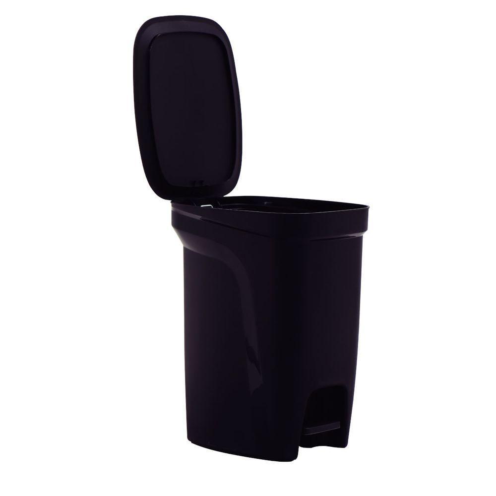 Lixeira Tramontina Compact 10 L Em Polipropileno Preto Com Haste Em Aço Galvanizado - 5