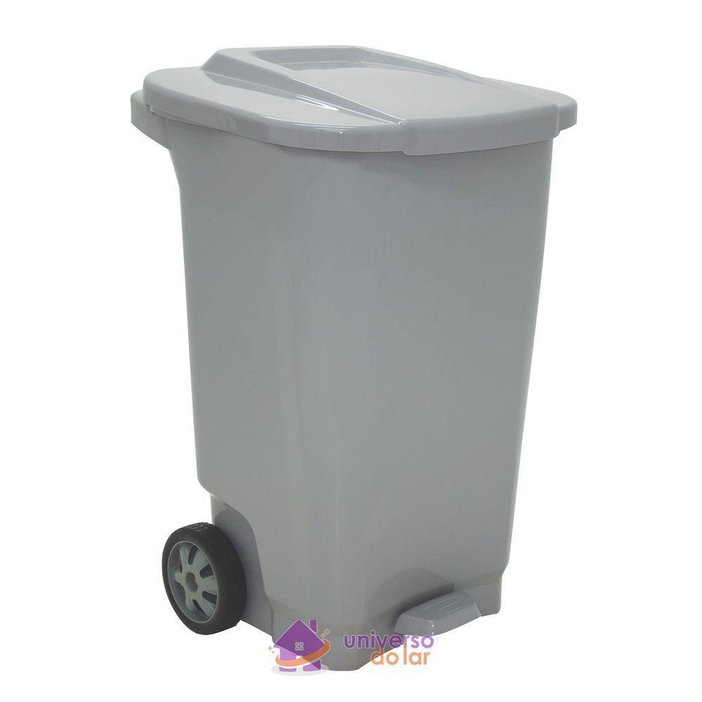 Lixeira Tramontina T-force 100 L Cinza Com Rodas Tramontina - 1