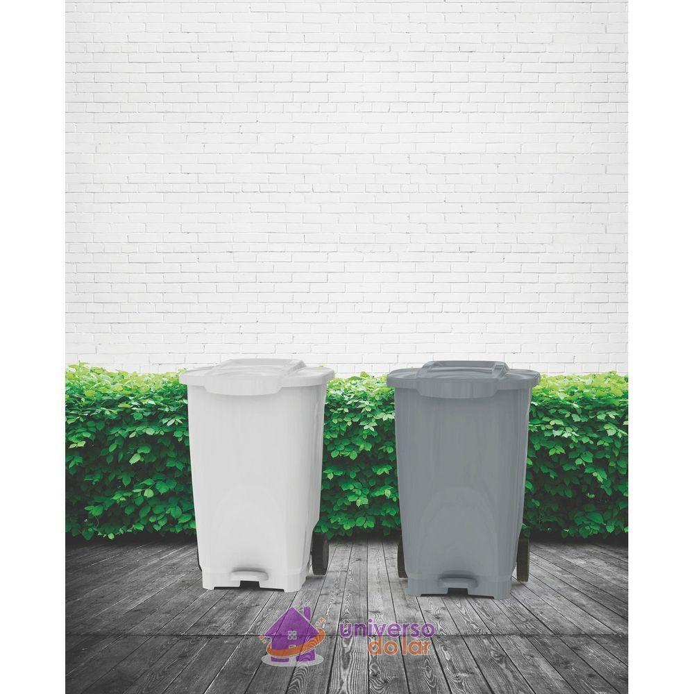 Lixeira Tramontina T-force 100 L Cinza Com Rodas Tramontina - 3