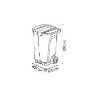 Lixeira Tramontina T-force 100 L Cinza Com Rodas Tramontina