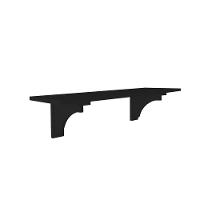 Aparador Prateleira com Cantoneira Mão Francesa Preto Laca - 7