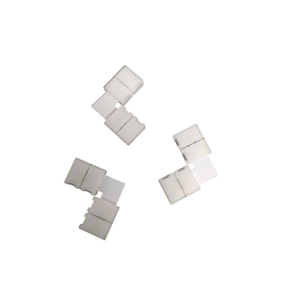 Kit 3 Conectores Taschibra A47 90° L 2 Fios P/ Emenda De Fita Led Slim - 1