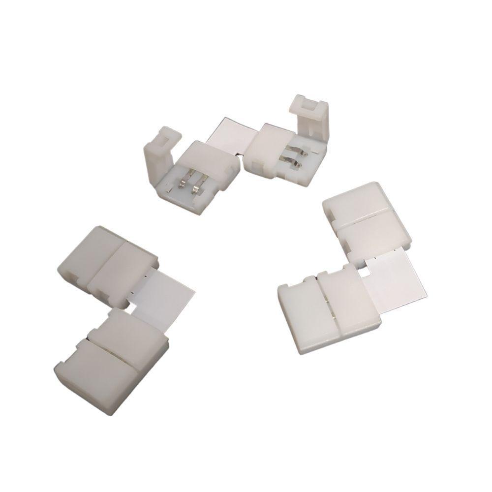 Kit 3 Conectores Taschibra A47 90° L 2 Fios P/ Emenda De Fita Led Slim - 2