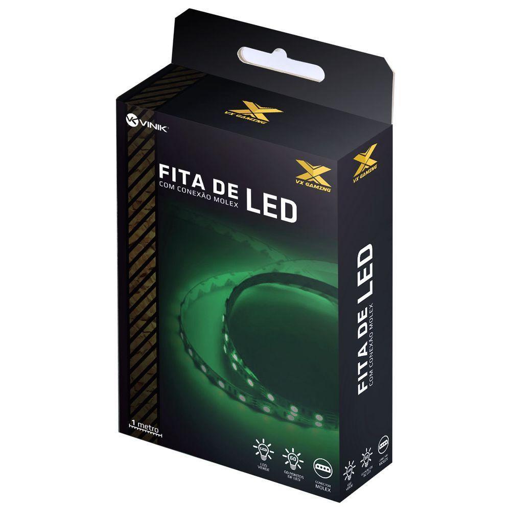 Fita De Led Vx Gaming Verde Com Conexão Molex 60 Pontos De Led 1 Metro - Ldm1 - 4