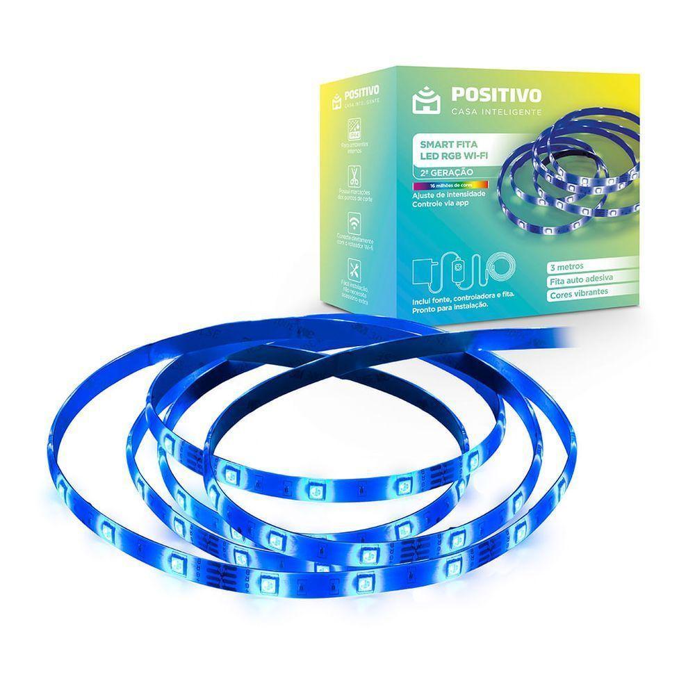 Smart Fita Led Rgb Wi-fi 2gen. 14w, Positivo Casa Inteligente - 1