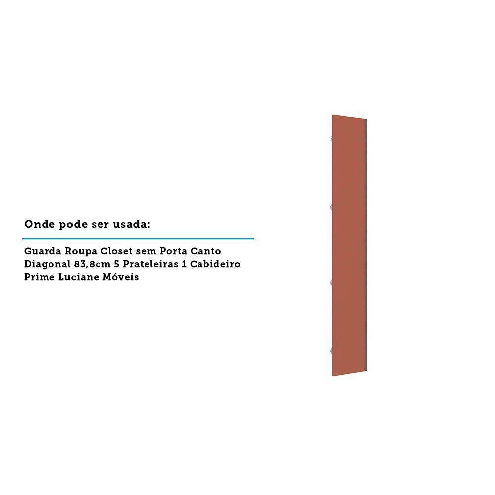 Porta Para Roupeiro Canto Diagonal 40cm Champagne Gaia - 3