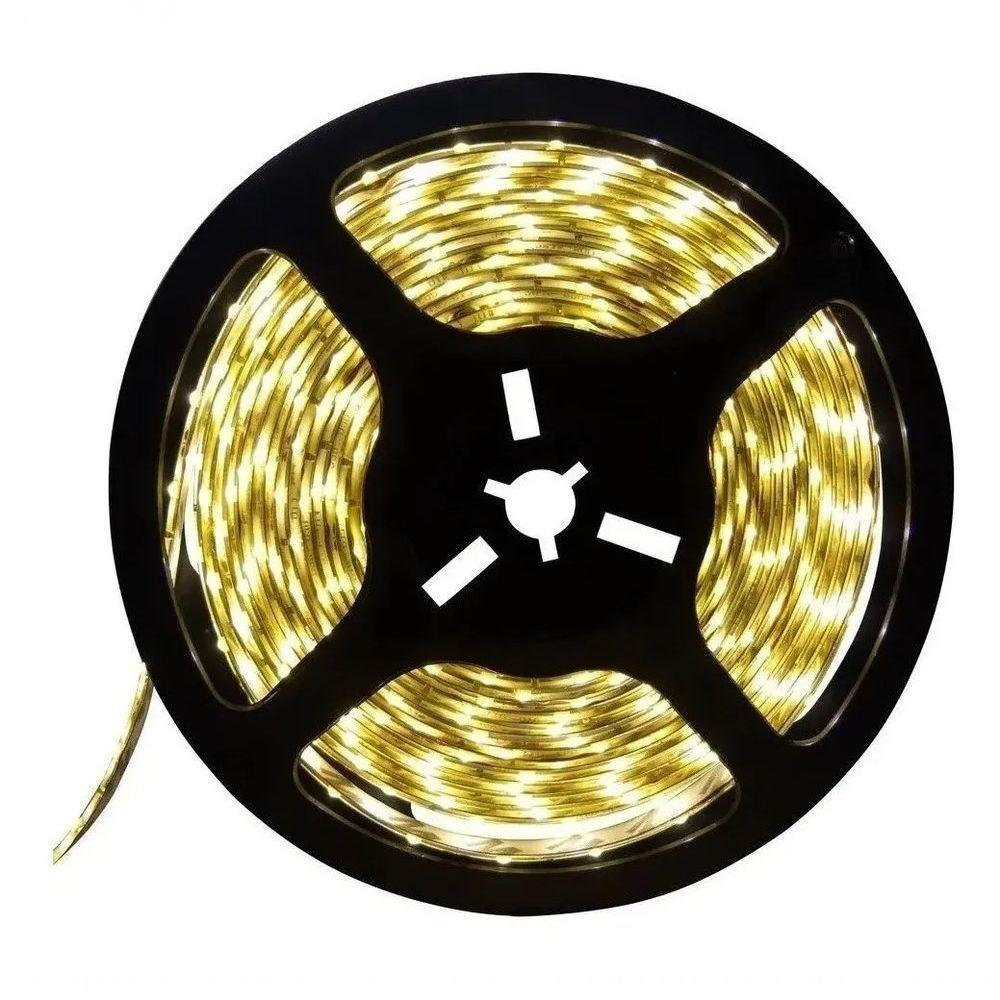 Fita Led 5050 Branco Quente Rolo 5M Com Fonte 12V 5A - 2