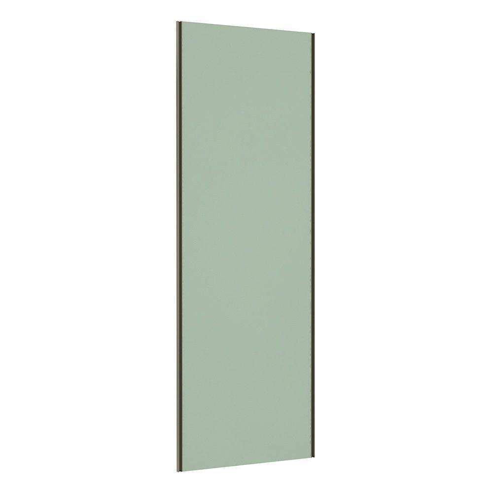 Porta De Correr Closet 80cm Inox Sem Kit Ferragem Verde - 1