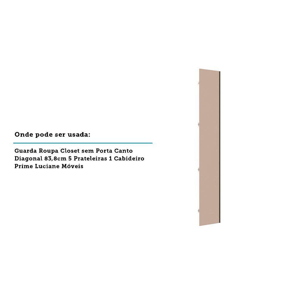 Porta Para Roupeiro Canto Diagonal 40cm Inox Connect - 3