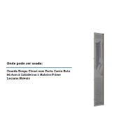 Porta Para Roupeiro De Canto Reto Com E Inox Inox Prata - 2