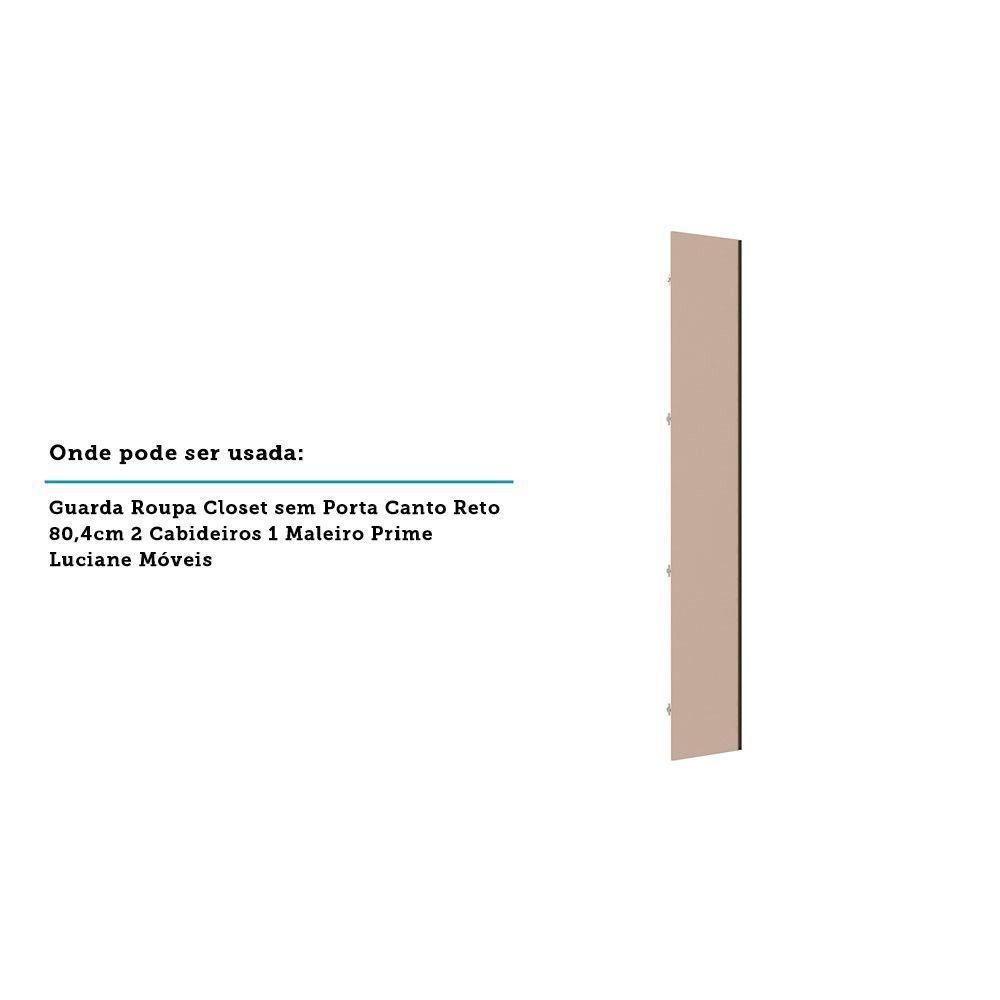 Porta Closet Para Roupeiro De Canto Reto Inox Connect - 3