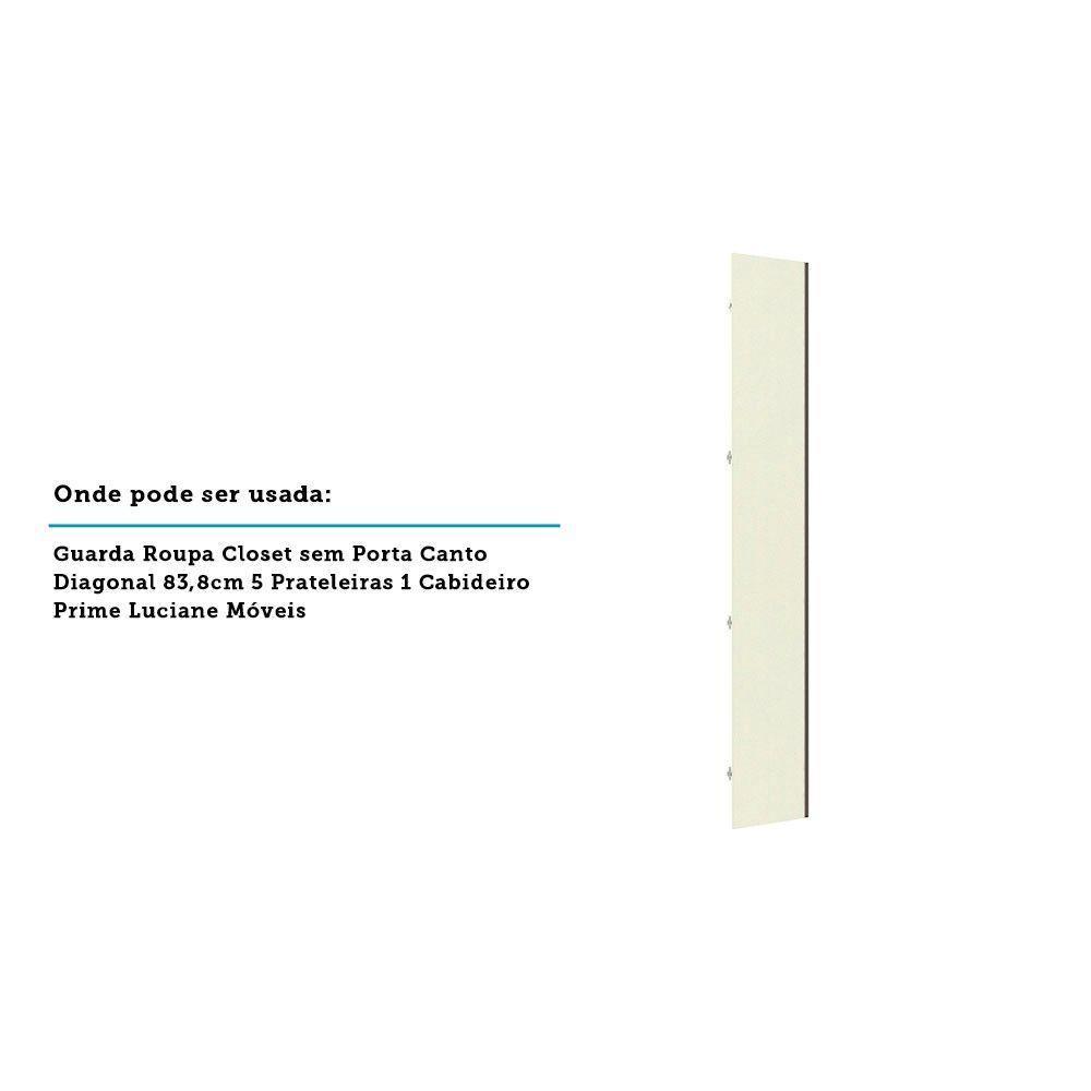 Porta Para Roupeiro Canto Diagonal 40cm Champagne Kashmir - 3