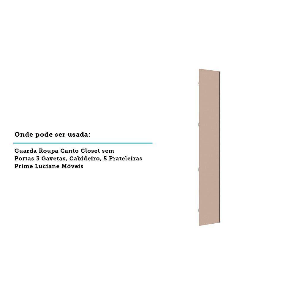Porta Para Roupeiro Canto Individual 40cm Champagne Connect - 3