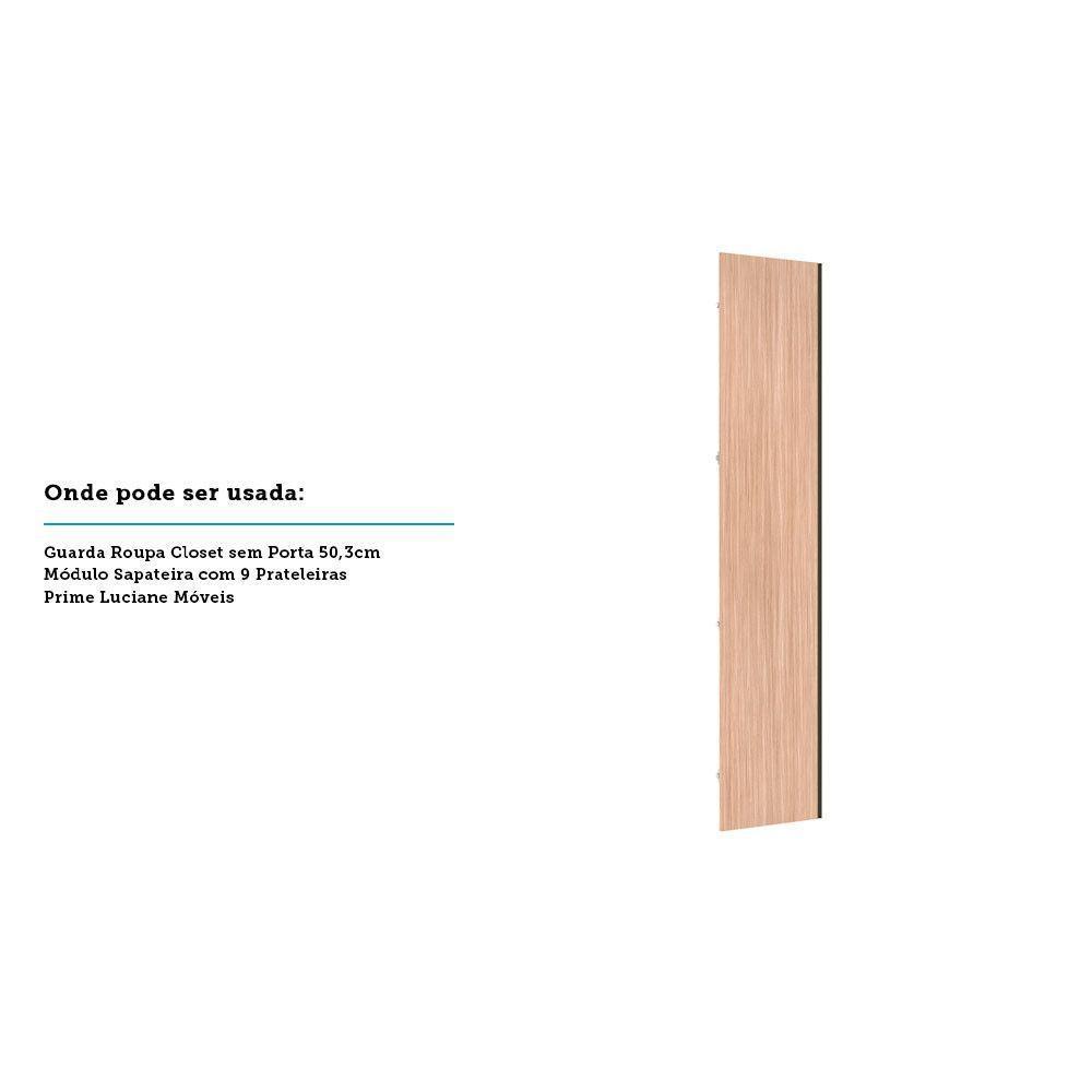 Porta Para Closet Individual 50cm Inox Cumaru - 3