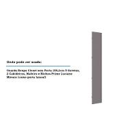 Porta Lateral Para Roupeiro 4 Portas Puxador Inox Cinza Puro - 3