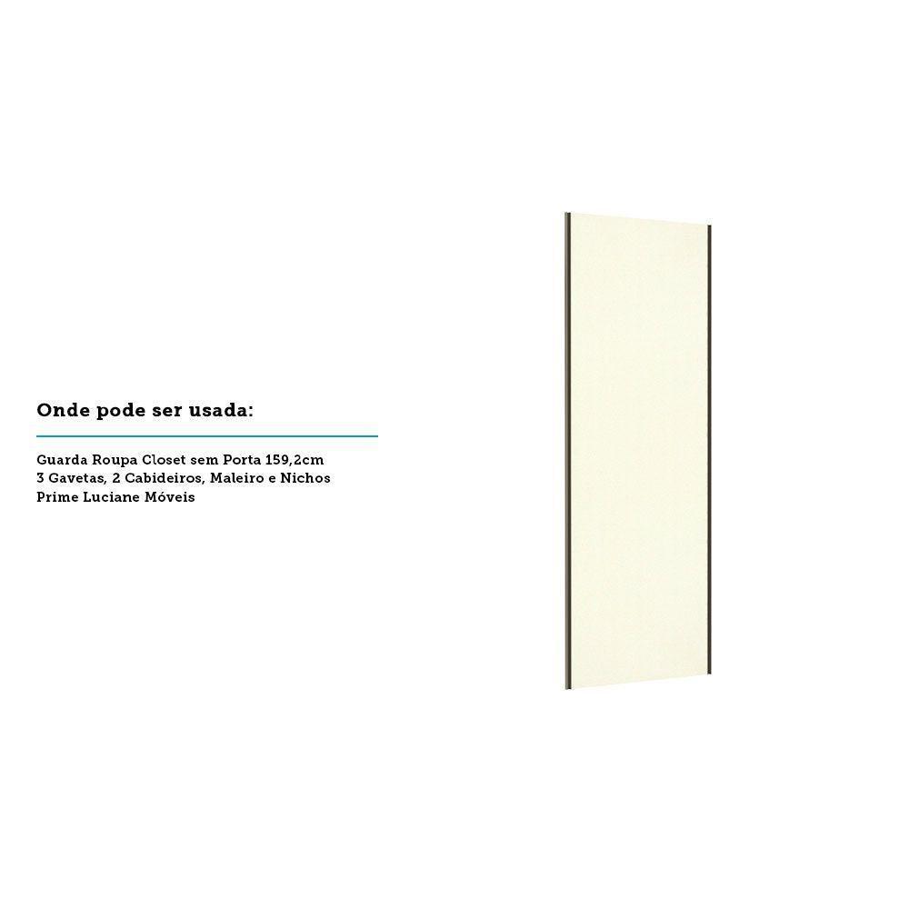 Porta De Correr Closet 80cm Inox Sem Kit Ferragem Kashmir - 3