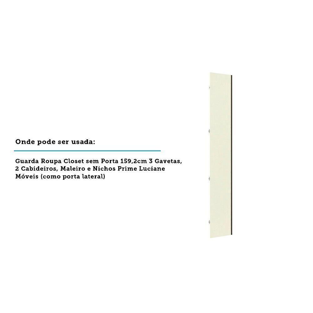 Porta Lateral Para Roupeiro 4 Portas Puxador Inox Kashmir - 3