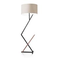 Luminária De Chão Bali Pés De Ferro E Cúpula Cilíndrica Luxo - 1