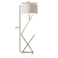 Luminária De Chão Abajur De Piso Com Pés De Ferro E Cupula Bali