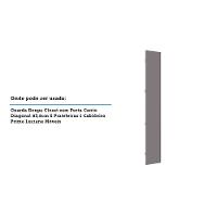 Porta Para Roupeiro Canto 40cm Champagne Cinza Puro - 3