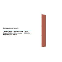 Porta Para Roupeiro Canto Diagonal 40cm Inox Gaia - 3