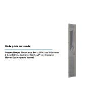 Porta Lateral Para Roupeiro 4 Portas Inox E Inox Prata - 3
