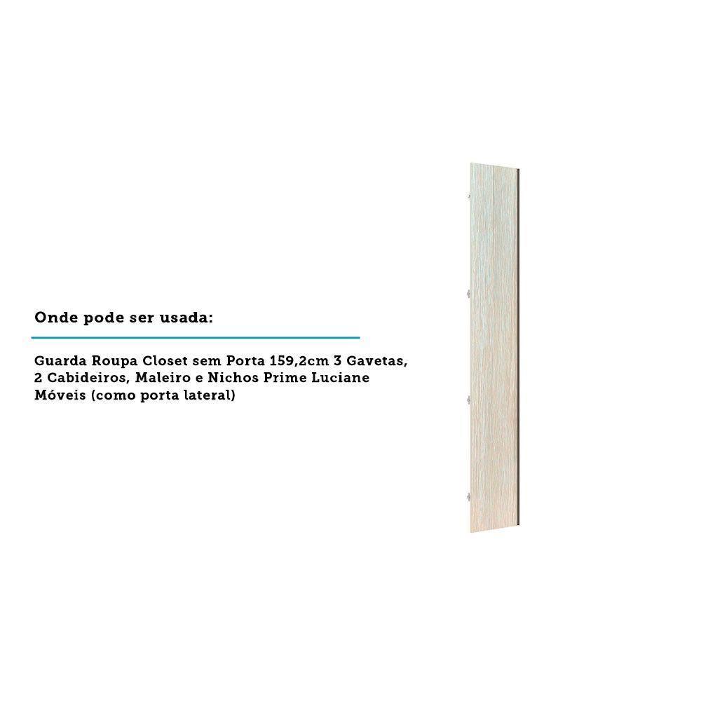 Porta Lateral Para Roupeiro 4 Portas Champagne Crema - 3