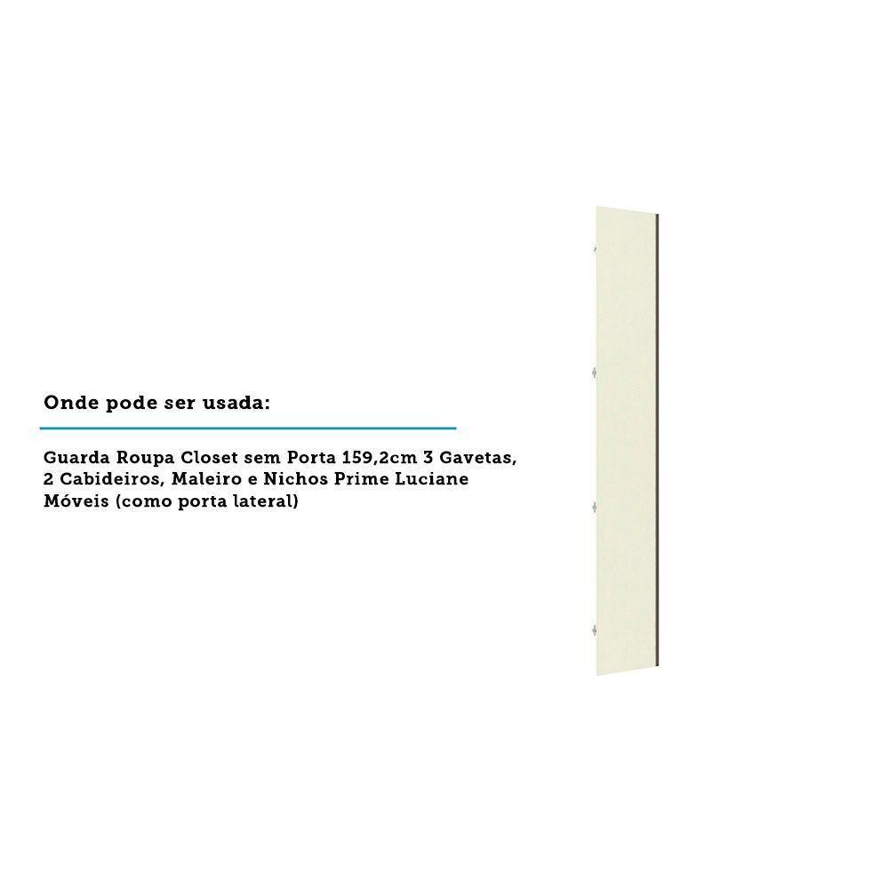 Porta Lateral Para Roupeiro 4 Portas Champagne Kashmir - 2