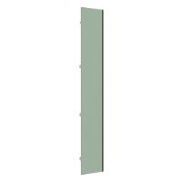 Porta Para Roupeiro Canto Diagonal 40cm Inox Verde - 1