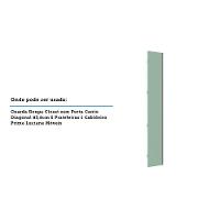 Porta Para Roupeiro Canto Diagonal 40cm Champagne Verde - 3