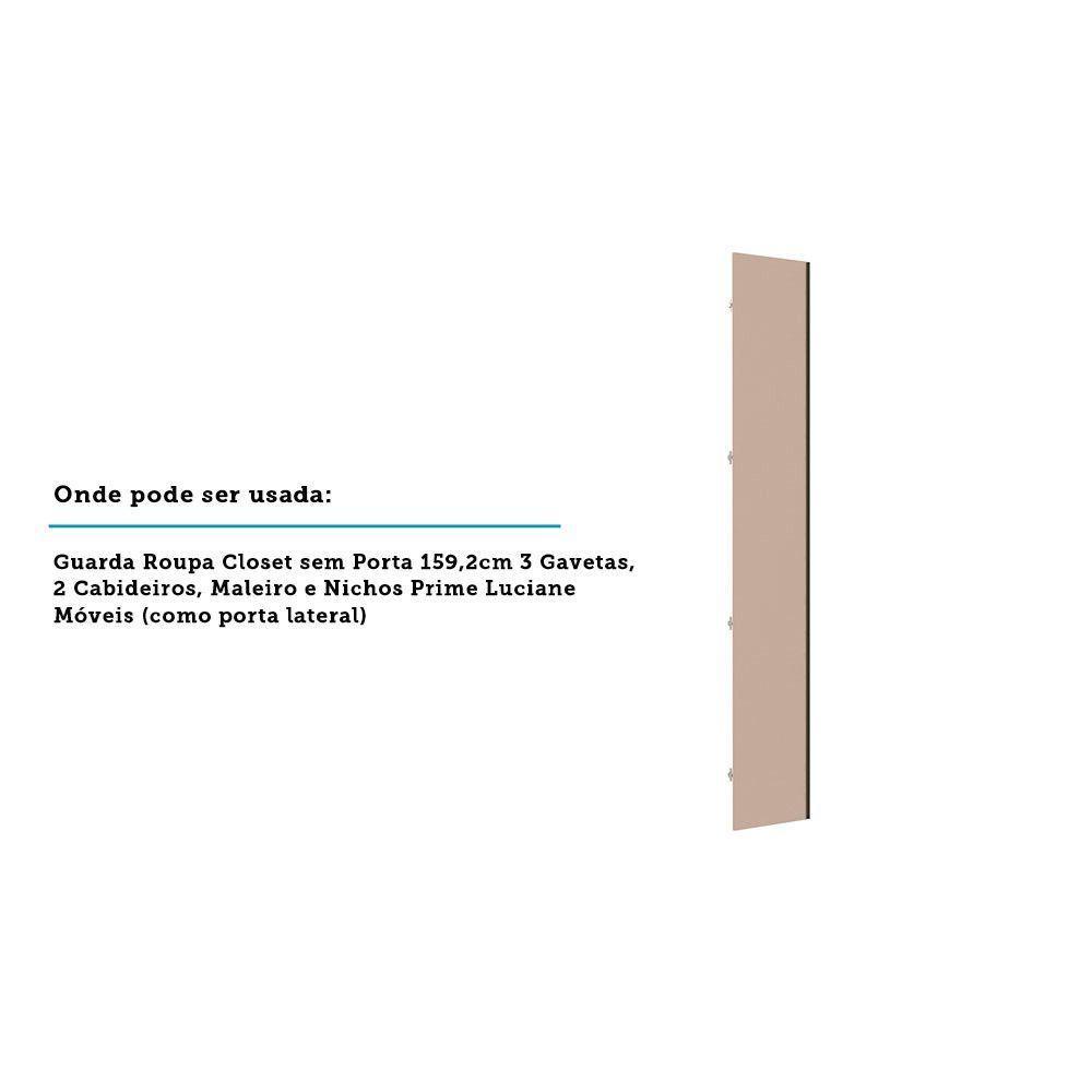 Porta Lateral Para Roupeiro 4 Portas Puxador Inox Connect - 3