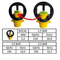 Microaspersor Asa Gir Verde Bocal Amarelo 245 L/h- Irritec - 4