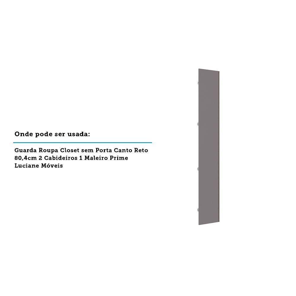 Porta Para Roupeiro De Canto Reto Champagne Cinza Puro - 3